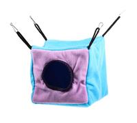 HOMSFOU Double-layer Small Animal Hanging Hammock Cage Cotton Nest Bed for Hamsters, Squirrels, Sugar Gliders, and Parrots - Hidden Cube Warm Pet Bed for Small Pets’ Rest and Play