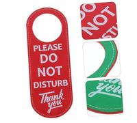 HOMSFOU Double-sided Do Not Disturb Door Hanger Sign for Hotel Bedroom Reversible Hotel Door Sign with Please Knock Message Hang Plaque for Bar Shop Club Use