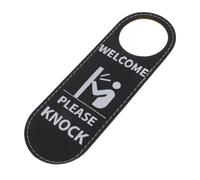 HOMSFOU Double Sided Door Hanger Sign for Office Door Knob Humorous Office and Please Knock Notice for Commercial and Home Use