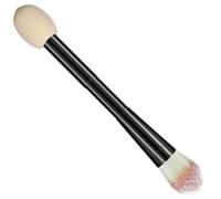HOMSFOU Dual-ended Makeup Brush with Plastic Handle for Foundation and Concealer Easy to Carry Design, for Professional Use and Everyday Work Makeup Application
