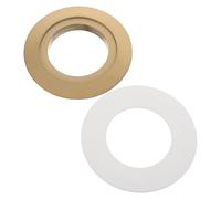 HOMSFOU Dual Flush Button Converter for Toilet Tank with Plastic Mounting Ring, Easy Upgrade Solution in Golden Colour, Suitable for Rental Bathroom Improvements and Renovation, Addresses