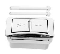 HOMSFOU Dual Flush Toilet Push Button Replacement Portable Toilet Tank Flusher Accessory with Square Abs Design Compatible with Most Models for Water Saving and Easy Installation