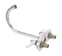 HOMSFOU Dual Handle Kitchen Sink Faucet with Dual Temperature Control, Silver Copper and Stainless Steel Construction, Easy to Clean Design, Suitable for Rv and Bar Use