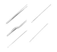 HOMSFOU Ear Wax Removal Tool Set 5Pcs Stainless Steel Ear Wax Pickers Ergonomic Handle Suitable