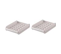 HOMSFOU Egg Crisper Double Storage Box for Refrigerator Keeps Eggs Fresh Kitchen Goods for Daily Use