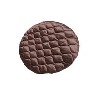 HOMSFOU Elastic round Stool Cover Chair Cushion Protective Case Removable Stretchy Cotton Seat Cover for Kitchen Dining Room Brown