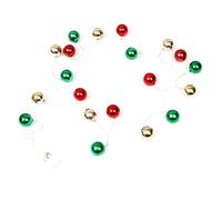 HOMSFOU Electroplated Xmas Ball Light String LED Battery Powered Lamp String Christmas Tree Decoration Portable Durable Eco Friendly Festive Lighting