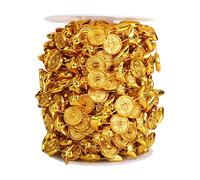 HOMSFOU Electroplated Year Pendant String Plastic Copper Cash Decor for Chinese Spring Festival Hanging Ornament for Festive Celebration and Home Decoration