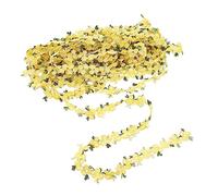HOMSFOU Embroidered Lace Ribbon Yellow Flower Trim for Hat Accessories Wedding Dressmaking Decorative Border Craft DIY Yards Durable