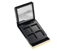 HOMSFOU Empty Eyeshadow Palette 4 Grids Mini Makeup Organizer Lightweight Plastic Square Case with Mirror Protective Flip Cover Sl lack Design for Special Occasions