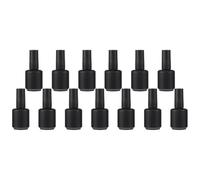 HOMSFOU Empty Nail Polish Bottles 13Pcs 15Ml Glass Leak-Resistant Refillable with Brush for Nail Gel Storage and Travel Manicure (Black)