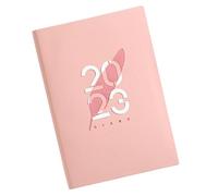 HOMSFOU English Daily Planner Notepad Pink Management Notebook Practical Business Planning Organizer for Students Office Workers and Teachers