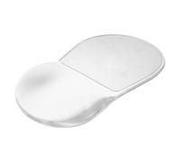 HOMSFOU Ergonomic Gel Mouse Pad with Clear Silicone Wrist Rest Non-slip Base for Office Laptop Computer Use Portable Lightweight Comfortable Support for Hand Health