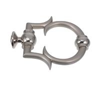HOMSFOU European Style Door Knocker for Front Door Decorative Sand Silver Security Knocker Single Piece and Decoration