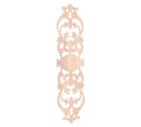 HOMSFOU European Style Unpainted Wood Appliques Decorative Furniture Trim for Cabinets Doors Walls Intricate Solid Wood Carvings for DIY Home Decor