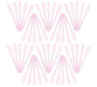 HOMSFOU Eyelash Comb and Eyebrow Brush Set Lightweight Plastic 100pcs Pink Mini Compact and Sl esign Lash Separator for Makeup for Travel and Daily Use
