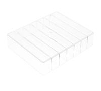 HOMSFOU Eyeshadow Holder Makeup Organizer Box with Compartments for Vanity Cosmetics Storage, Cosmetic Container Suitable for Countertop and Dressing Table Use