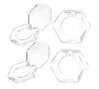 HOMSFOU Eyeshadow Pans as Material Lightweight Hexagon Empty 4pcs Refillable Cosmetic Palette for Professional Dressers and Women Suitable for Working and Outdoor Traveling