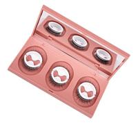 HOMSFOU False Eyelashes Multiple Styles Mixed Pink 3 Pairs Self Adhesive Lightweight Fiber Lashes Natural Look Makeup Accessories for Women for Daily Wear