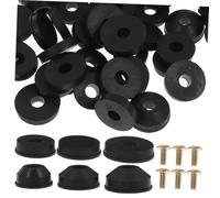 HOMSFOU Faucet Repair Accessory Kit Assorted Black Rubber Water Tap Washers Flat Seal Gasket for Leak Prevention Plumbing Rings for Home and Tool Use