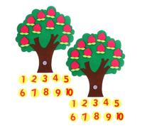 HOMSFOU Felt Number Tree Toy Educational Math Counters for Toddlers Preschool Learning Early Development 2pcs Peach Tree Sensory Play Classroom Supply