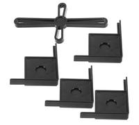 HOMSFOU Fish Tank Bracket Large Black Plastic Base with Protective Corner Guards 4pcs Aquarium Edge Protector Indoor Corner Guard for Home Aquariums