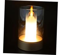 HOMSFOU Flameless Led Sensor Night Light Candle Shaped Tea Electric Lamp for Romantic Home Decoration Bedside Table Light Ornament for Wedding Party Decor and Birthday