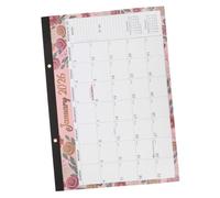 HOMSFOU Floral Wall Calendar Countdown Monthly Planner for Home Office Classroom Scheduling with Sturdy Construction and Yearly Overview