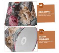 HOMSFOU Flowery Pattern Cloth Lampshade Velvet Flower Lamp Cover for Bedroom Table Lamp Multipurpose Decorative Shade for Wall Floor