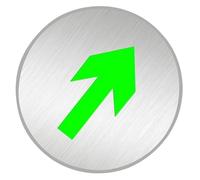 HOMSFOU Fluorescent Emergency Exit Sign with High Brightness Self-luminous Stainless Steel Ground Evacuation Indicator for Office Buildings and Safety Evacuation