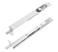 HOMSFOU Flush Bolt Stainless Steel Door Lock Hidden Latch Security Bolt for French Double Doors Easy Installation Resistant Concealed Design for Privacy Safety