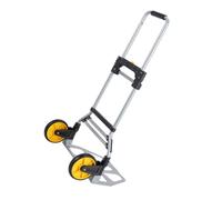 HOMSFOU Foldable Two-wheeled Portable Trolley Cart with Strong Bearing Capacity Made of Aluminium Alloy and Steel, Lightweight and Sturdy for Different Places and Easy Transportation