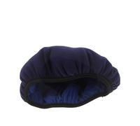 HOMSFOU Folding Cane Stool Seat Cushion Cover, Soft Navy Fleece Elastic Protector for Crutch Chair, Breathable Cotton Pad for Portable Mobility Aid Seating 20x19.5x3cm