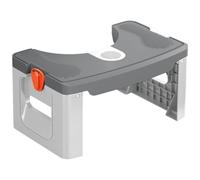 HOMSFOU Folding Toilet Footstool for Adults and Pregnant Women, Sturdy Non-Slip Bathroom Step Stool in Premium Gray, Compact Potty Stool for Squat Posture and Toilet Assistance