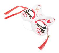 HOMSFOU Fox Half Face Mask for Halloween Party and Masquerades, Plastic Material with Precision Craftsmanship and Comfortable Wear, Unique Mystical Ancient Style Fox and Cat Shape