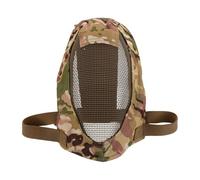 HOMSFOU Full Face Steel Mesh Fencing Mask with Full Coverage Design and Shock Absorption, Made from Steel Mesh and Oxford Fabric, for Outdoor Training and Field Training Protective Gear