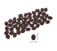 HOMSFOU Fun Food Accessories DIY Making Charms Earrings Resin Food Beads Charms for Necklace Making Imitation Bean Craft Bead Keychain Coffee