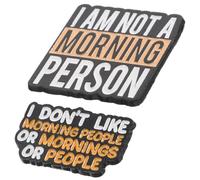 HOMSFOU Funny Badge Lapel Pins 2Pcs Zinc Alloy Metal Brooches with Humorous Letter Design Unique Party Accessories for Adults, Men and Women, for Birthday Celebrations and Everyday Wear