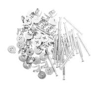 HOMSFOU Furniture Fittings Kit 20pcs Double-Ended Rod Connectors Cabinet Connectors for Furniture