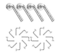 HOMSFOU Galvanized L-shaped Drop Pins M5 Diameter 5mm, 50pcs Pallet Rack Safety Bolts for Heavy Duty Shelving, Warehouse Storage Rack Mounting Clips, Industrial Racking Accessories
