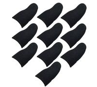 HOMSFOU Game Finger Sleeves for Mobile Phone Gaming 10 Pcs Breathable Nylon and Silver Fabric with Anti-sweat and Anti-slip Features, Elastic Screen Touch Finger Covers