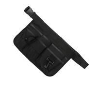 HOMSFOU Gardening Tools Belt Bag in Black Synthetic Material with Three Shallow Pockets, Lightweight Garden Waist Bag to Organize Tools and Hold Small Things for Outdoor Gardening
