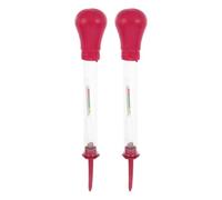 HOMSFOU Glass Battery Hydrometer 1.1-1.3 Ratio for Determining Specific Gravity 2pcs Red Electrolyte Density Meter Suitable for Battery Testing