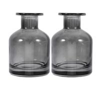 HOMSFOU Glass Diffuser Bottles: 2 Pcs Empty Diffuser Container Refillable Aromatherapy Jars Aromatherapy Container for DIY Fragrance Replacement, 150ml/5oz (Dark Grey)