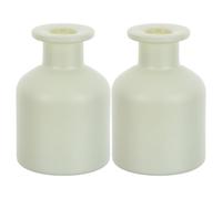 HOMSFOU Glass Diffuser Bottles: 2 Pcs Empty Reed Diffuser Container Refillable Aromatherapy Jars Replacement Bottles for Diy Home Fragrance & Essential Oils, 150ml/5oz (matte Green)