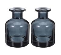 HOMSFOU Glass Diffuser Bottles: 2 Pcs Empty Reed Diffuser Container Refillable Aromatherapy Jars Replacement Bottles for DIY Home Fragrance & Essential Oils, 150ml/5oz (Blue)