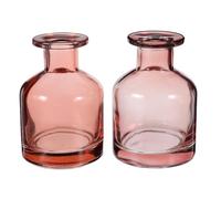 HOMSFOU Glass Diffuser Bottles: 2 Pcs Empty Reed Diffuser Container Refillable Aromatherapy Jars Replacement Bottles for DIY Home Fragrance & Essential Oils, 150ml/5oz (Pink)