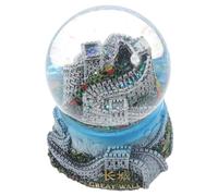 HOMSFOU Great Wall Crystal Ball Resin Decor 8cm Medium Tourist Souvenir Random Style Beijing Landmark Ornament