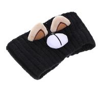 HOMSFOU Hand-knitted Knitting Hairband with Adorable Bear Ears, Comfortable Elastic Knitting Headband Decor for Fashionable and Versatile Winter Wear