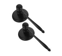 HOMSFOU Handcrafted Wooden Judge Gavel Set with Base Vintage Auction Hammer for Courtrooms Collectors Ergonomic Grip for Effortless Handling Beechwood Design